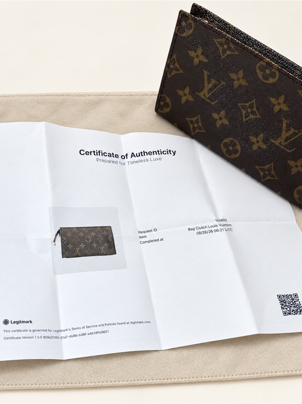 Authentic Louis Vuitton Monogram Pochette / Clutch – Certificate of Authenticity